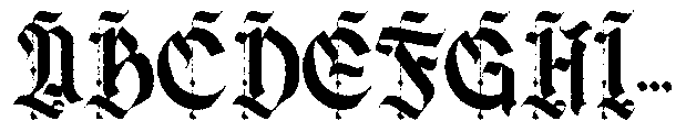 Blime Blackletter Rough Font UPPERCASE