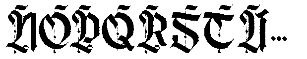 Blime Blackletter Rough Font UPPERCASE