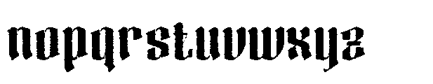 Blime Blackletter Rough Font LOWERCASE