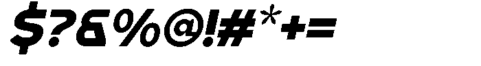 Blinko Oblique Font OTHER CHARS