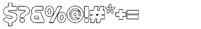 Blinko Outline Font OTHER CHARS