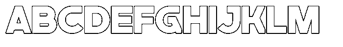 Blinko Outline Font UPPERCASE
