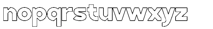 Blinko Outline Font LOWERCASE