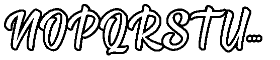 Blislyn Line Regular Font UPPERCASE