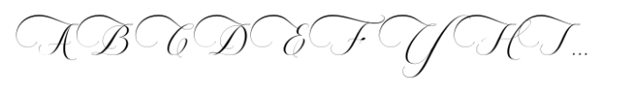 Blissful Script Font UPPERCASE