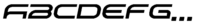 Blizera Expanded Oblique Font UPPERCASE
