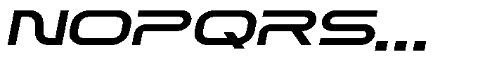 Blizera Expanded Oblique Font LOWERCASE