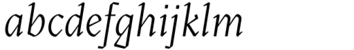 Blizka Light Italic Font LOWERCASE