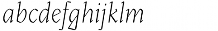 Blizka Thin Italic Font LOWERCASE