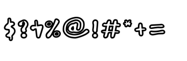 Blob Control Outline Font OTHER CHARS
