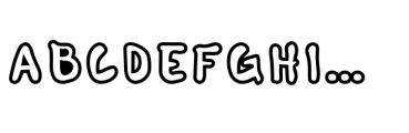 Blob Control Outline Font UPPERCASE