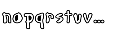 Blob Control Outline Font LOWERCASE