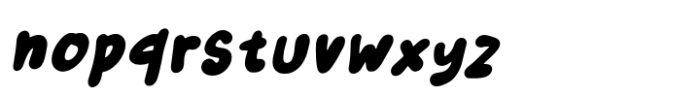 Blobbix Oblique Font LOWERCASE