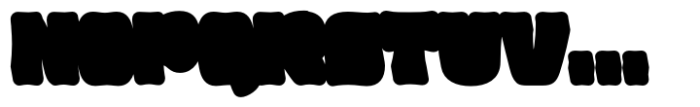Blobby Extrude Font UPPERCASE