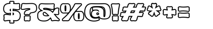 Blobby Outline Font OTHER CHARS