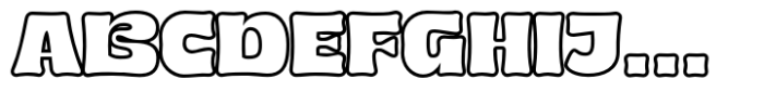 Blobby Outline Font UPPERCASE