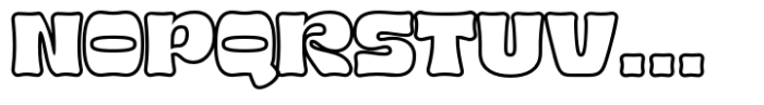 Blobby Outline Font UPPERCASE