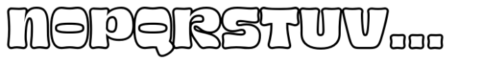 Blobby Outline Font LOWERCASE