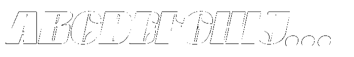 BlocRest BlocRest Italic Outline Font UPPERCASE