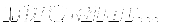 BlocRest BlocRest Italic Outline Font UPPERCASE