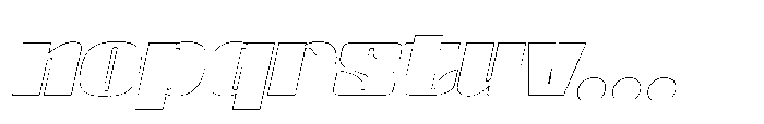 BlocRest BlocRest Italic Outline Font LOWERCASE