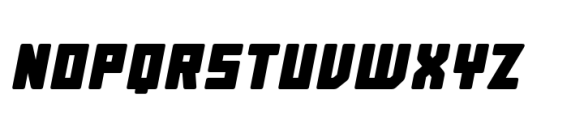 Block Black Italic Rounded Font UPPERCASE