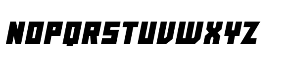 Block Black Italic Font UPPERCASE