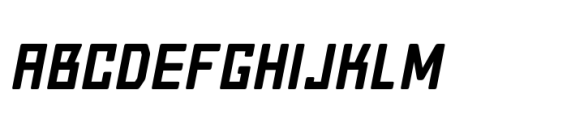 Block Medium Italic Rounded Font UPPERCASE