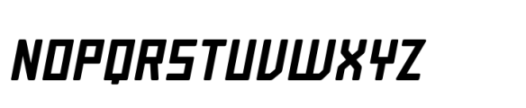 Block Medium Italic Rounded Font UPPERCASE
