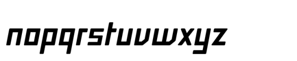 Block Medium Italic Rounded Font LOWERCASE