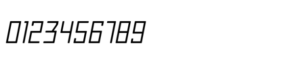 Block Thin Italic Rounded Font OTHER CHARS
