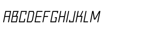Block Thin Italic Rounded Font UPPERCASE