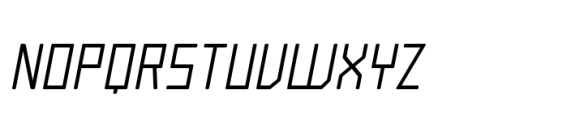 Block Thin Italic Rounded Font UPPERCASE