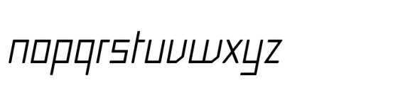 Block Thin Italic Rounded Font LOWERCASE