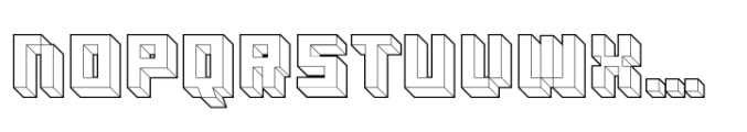 Blockrock Simple Outline Font UPPERCASE