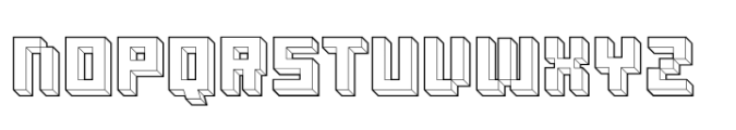 Blockrock Simple Outline Font LOWERCASE