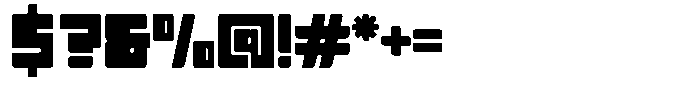Blockron Font OTHER CHARS