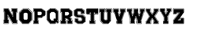 Blocksmith Varsity Font UPPERCASE
