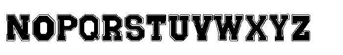 Blocksmith Varsity Font LOWERCASE