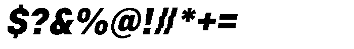 Bloka Sans Black Italic Font OTHER CHARS