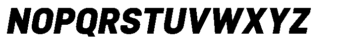 Bloka Sans Black Italic Font UPPERCASE