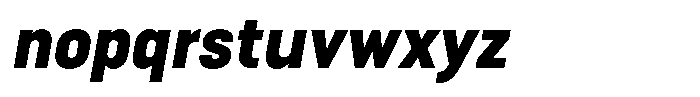 Bloka Sans Black Italic Font LOWERCASE