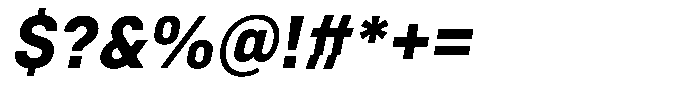 Bloka Sans Extra Bold Italic Font OTHER CHARS