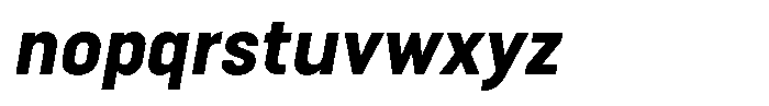 Bloka Sans Extra Bold Italic Font LOWERCASE