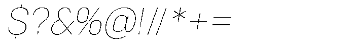 Bloka Sans Thin Italic Font OTHER CHARS