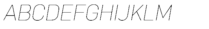 Bloka Sans Thin Italic Font UPPERCASE