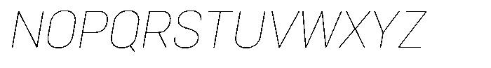 Bloka Sans Thin Italic Font UPPERCASE