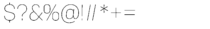Bloka Sans Thin Font OTHER CHARS