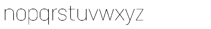 Bloka Sans Thin Font LOWERCASE
