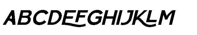 Bloker Italic Font UPPERCASE